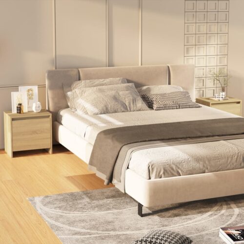 Bedside Cabinets 2pcs Sonoma Oak 45x34x44.5cm Engineered Wood - Image 3