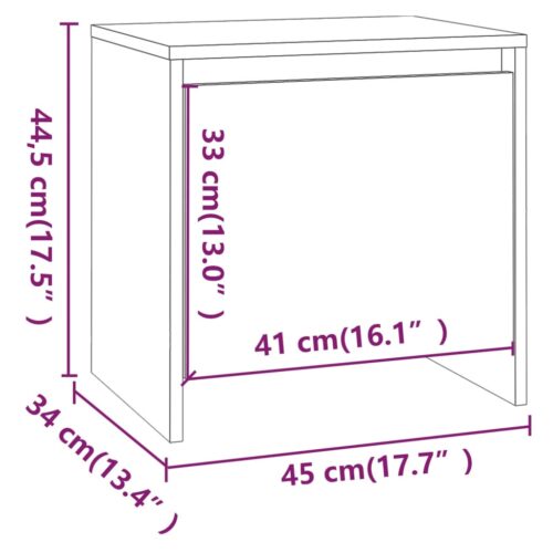 Bedside Cabinets 2pcs Sonoma Oak 45x34x44.5cm Engineered Wood - Image 12