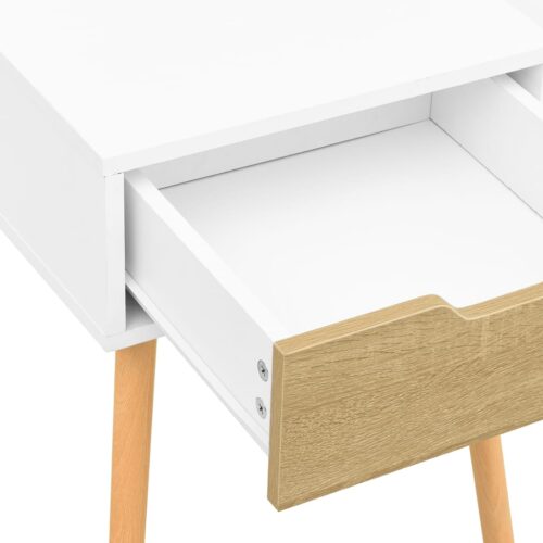 Bedside Cabinets 2pcs White Sonoma Oak 40x40x56cm Engineered Wood - Image 9