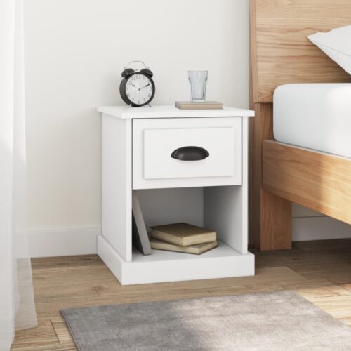 Bedside Cabinets 2pcs White 39x39x47.5cm Engineered Wood - Image 2