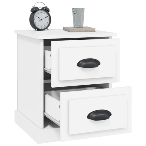 Bedside Cabinets 2pcs White 39x39x47.5cm Engineered Wood - Image 6