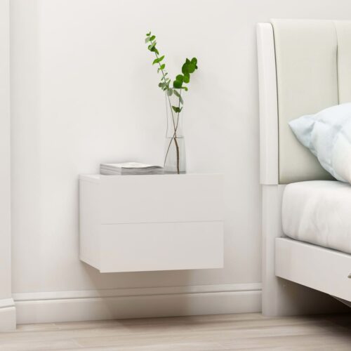Bedside Cabinets 2pcs White 40x30x30cm Engineered Wood - Image 2