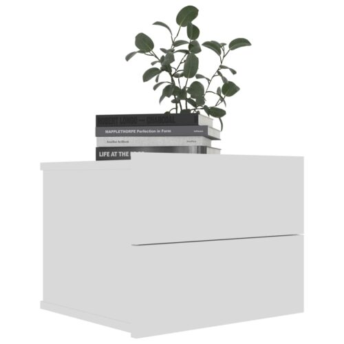 Bedside Cabinets 2pcs White 40x30x30cm Engineered Wood - Image 4