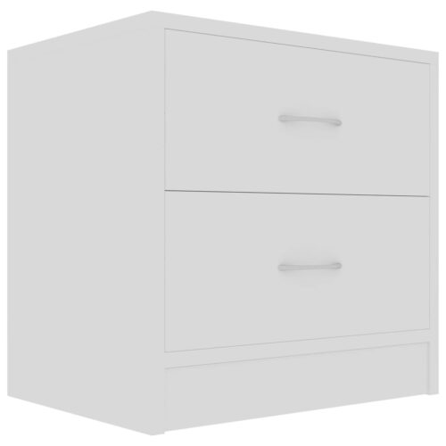 Bedside Cabinets 2pcs White 40x30x40cm Engineered Wood - Image 3