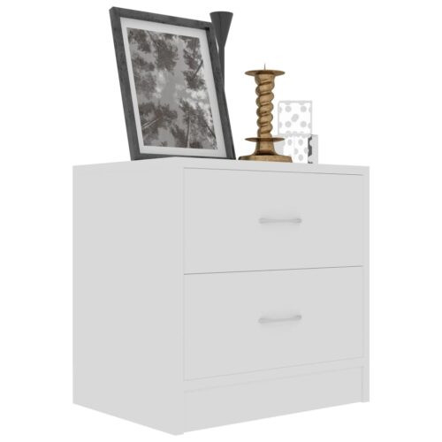 Bedside Cabinets 2pcs White 40x30x40cm Engineered Wood - Image 4