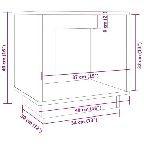 Bedside Cabinets 2pcs White 40x30x40cm Solid Wood Pine - Image 8