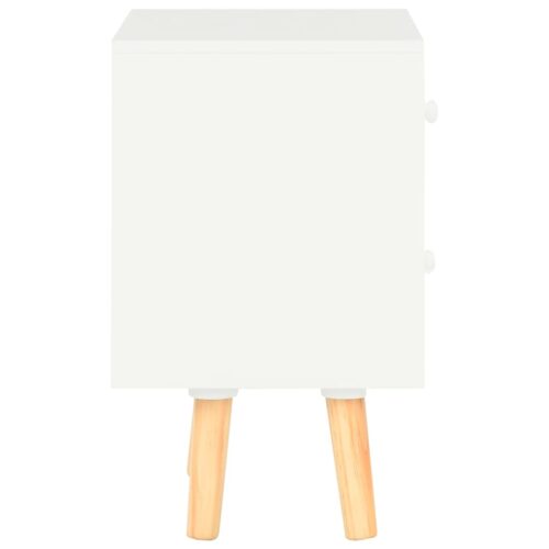 Bedside Cabinets 2pcs White 40x30x50cm Solid Pinewood - Image 5