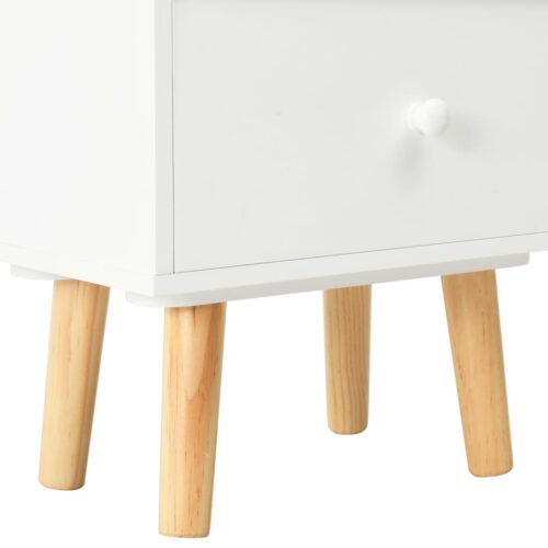 Bedside Cabinets 2pcs White 40x30x50cm Solid Pinewood - Image 7