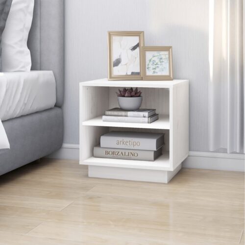 Bedside Cabinets 2pcs White 40x34x40cm Solid Wood Pine - Image 4