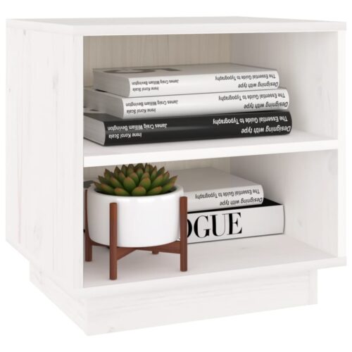 Bedside Cabinets 2pcs White 40x34x40cm Solid Wood Pine - Image 5