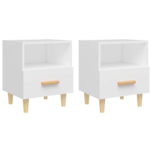Bedside Cabinets 2pcs White 40x35x47cm