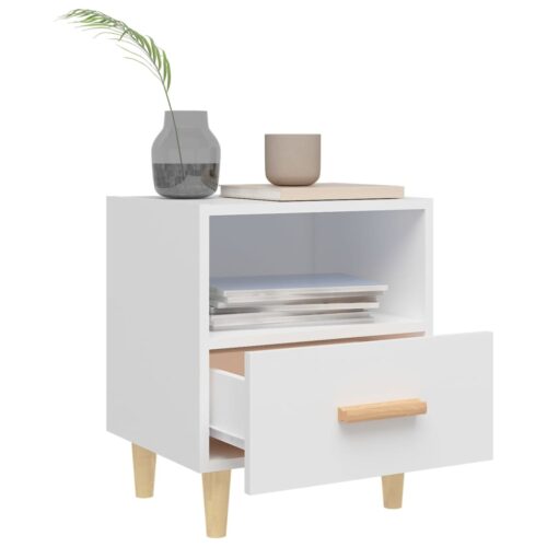 Bedside Cabinets 2pcs White 40x35x47cm - Image 3