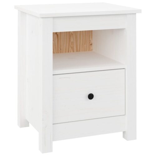 Bedside Cabinets 2pcs White 40x35x49cm Solid Wood Pine - Image 5