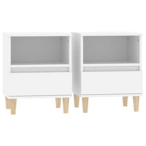 Bedside Cabinets 2pcs White 40x35x50cm