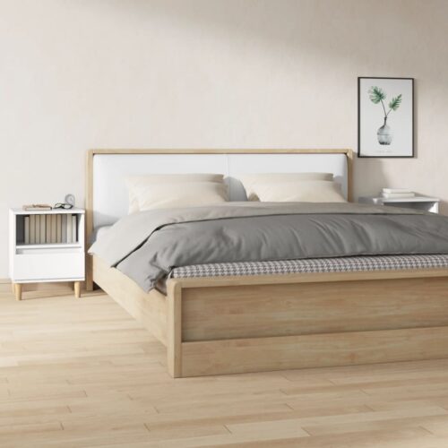 Bedside Cabinets 2pcs White 40x35x50cm - Image 2