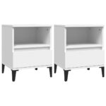 Bedside Cabinets 2pcs White 40x35x50cm