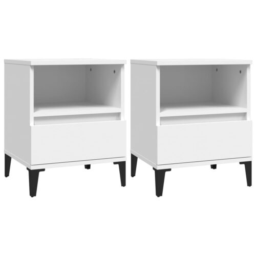 Bedside Cabinets 2pcs White 40x35x50cm