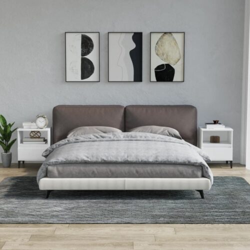 Bedside Cabinets 2pcs White 40x35x50cm - Image 2