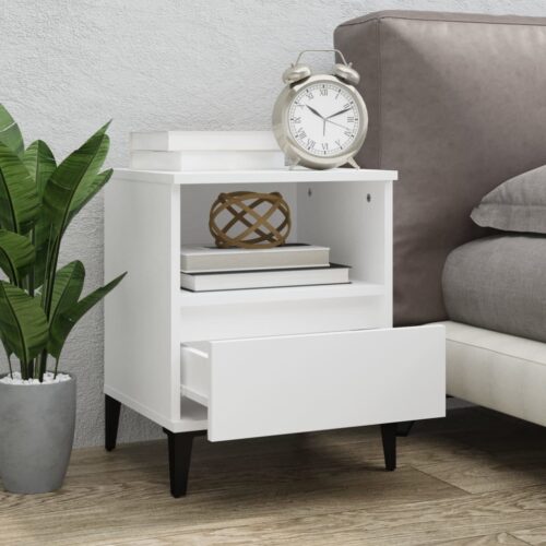 Bedside Cabinets 2pcs White 40x35x50cm - Image 3