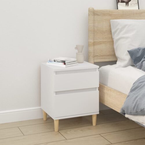 Bedside Cabinets 2pcs White 40x35x50cm - Image 2