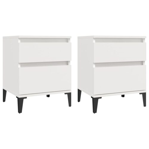 Bedside Cabinets 2pcs White 40x35x50cm