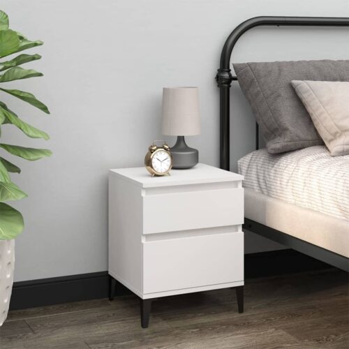 Bedside Cabinets 2pcs White 40x35x50cm - Image 3