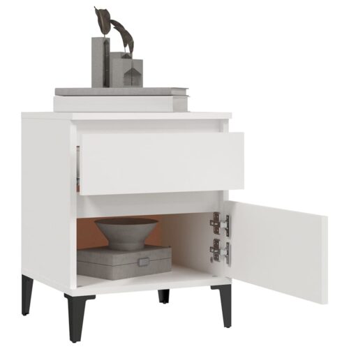 Bedside Cabinets 2pcs White 40x35x50cm - Image 4