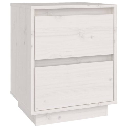 Bedside Cabinets 2pcs White 40x35x50cm Solid Wood Pine - Image 6