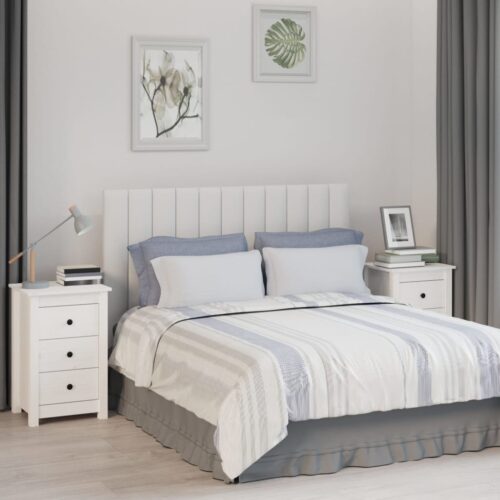 Bedside Cabinets 2pcs White 40x35x61.5cm Solid Wood Pine - Image 2