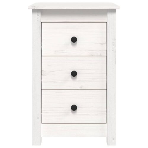 Bedside Cabinets 2pcs White 40x35x61.5cm Solid Wood Pine - Image 4