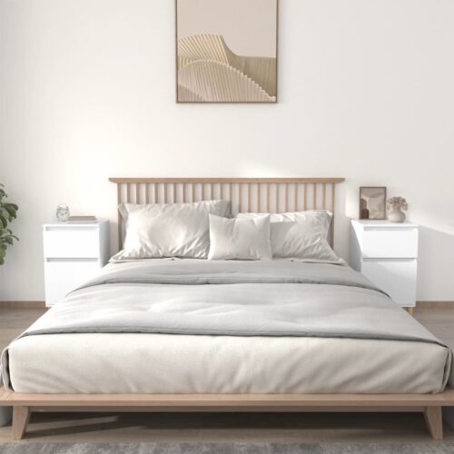 Bedside Cabinets 2pcs White 40x35x70cm - Image 2