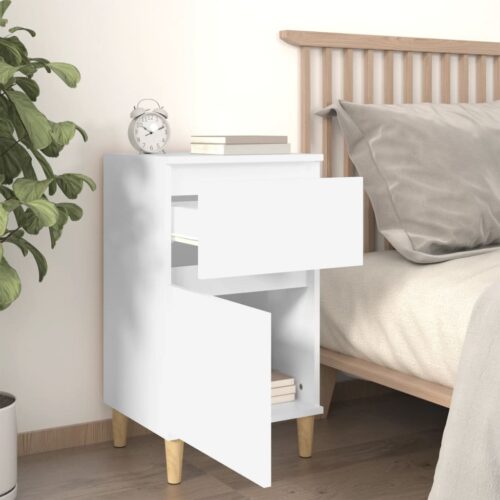 Bedside Cabinets 2pcs White 40x35x70cm - Image 3