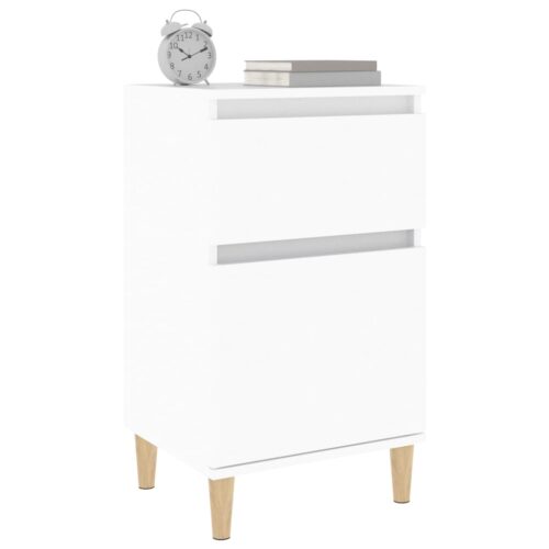 Bedside Cabinets 2pcs White 40x35x70cm - Image 4