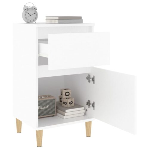 Bedside Cabinets 2pcs White 40x35x70cm - Image 5