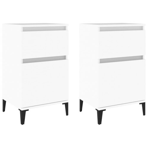 Bedside Cabinets 2pcs White 40x35x70cm