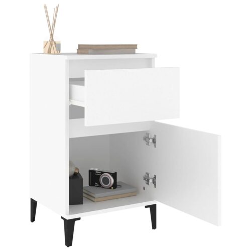 Bedside Cabinets 2pcs White 40x35x70cm - Image 5