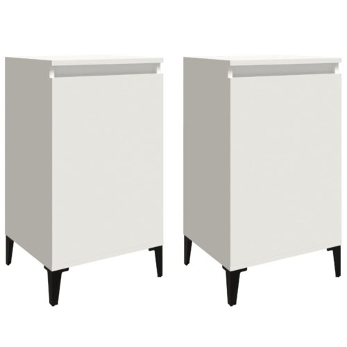 Bedside Cabinets 2pcs White 40x35x70cm Engineered Wood