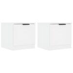 Bedside Cabinets 2pcs White 40x39x40cm