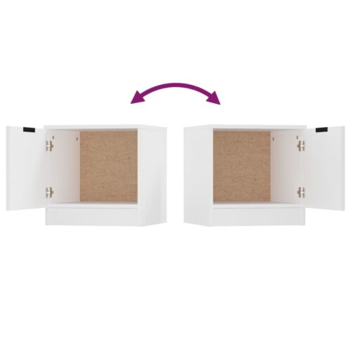 Bedside Cabinets 2pcs White 40x39x40cm - Image 10