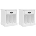 Bedside Cabinets 2pcs White 43x36x50cm
