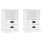 Bedside Cabinets 2pcs White 43x36x60cm