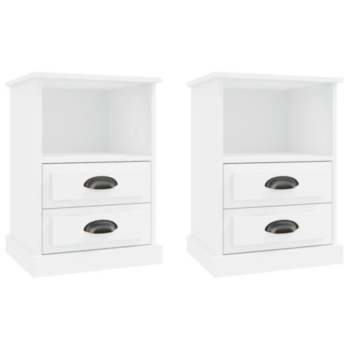 Bedside Cabinets 2pcs White 43x36x60cm
