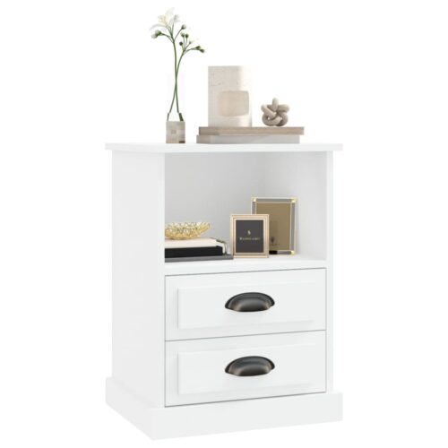 Bedside Cabinets 2pcs White 43x36x60cm - Image 4