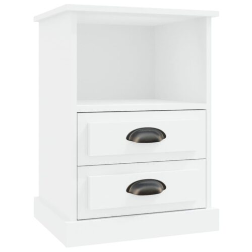 Bedside Cabinets 2pcs White 43x36x60cm - Image 6