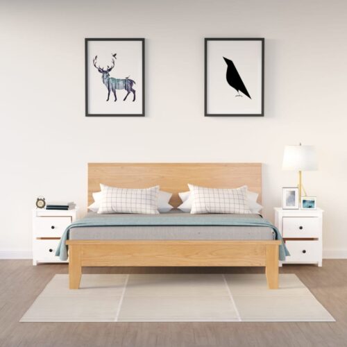 Bedside Cabinets 2pcs White 50x35x61.5cm Solid Wood Pine - Image 7