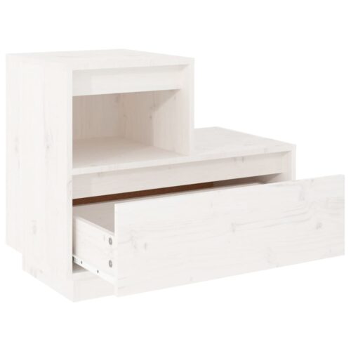 Bedside Cabinets 2pcs White 60x34x51cm Solid Wood Pine - Image 6