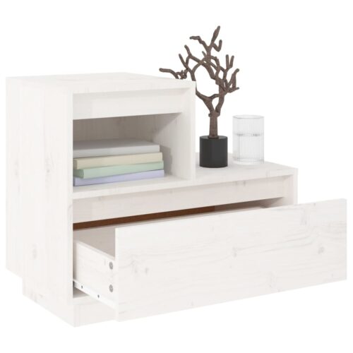 Bedside Cabinets 2pcs White 60x34x51cm Solid Wood Pine - Image 8