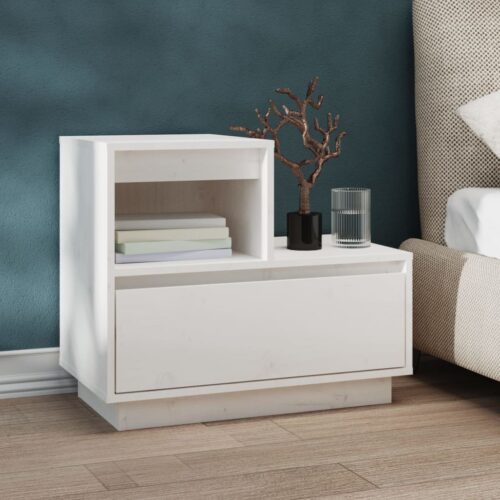 Bedside Cabinets 2pcs White 60x34x51cm Solid Wood Pine - Image 10