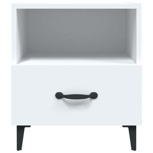 Bedside Cabinets 2pcs White Engineered Wood - Image 4
