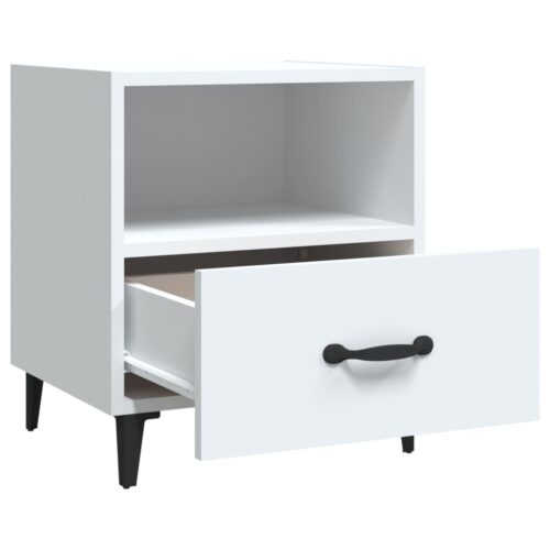 Bedside Cabinets 2pcs White Engineered Wood - Image 6